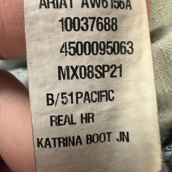 Ariat Real Denim Womens Jeans Katrina Boot Bootcut 26 Short Dark Wash Mid Rise - Picture 3 of 7